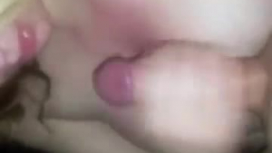 Slutty blonde shemale gets her ass fucked in a homemade video.