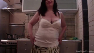 Fat milf is deepthroating in front of the camera because it feels so good.