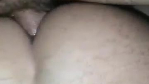 Tattooed dude is fucking this tranny wet pussy, foraging for fresh cum tonight.