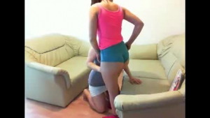 Teen latina milf shows her huge milk jugs around her webcam