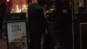 Horny CFNM bar employees stuffing cock