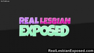 Lesbian twats tugging a dildo.