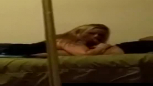 Cock sucking blonde rides cock on couch