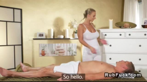 Busty masseuse fucking her client