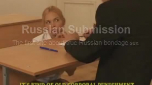 Sexy blonde professor is forcing her student to suck dick before having lunch with him