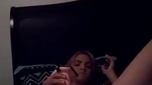 Fresh teen is sucking her boy's hard meat stick, while her boyfriend is out of town