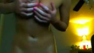Gorgeous brunette is using her huge cocks to drill her soaking wet pussy, all day
