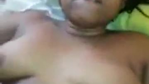 Fat woman is gently rubbing and sucking her husband's dick while he is making a video of her