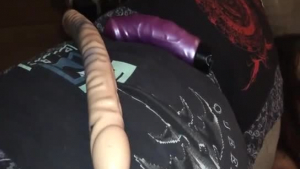 Horny cock sucking slut gets macheted