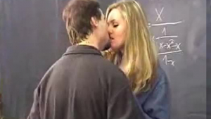 Julinter student gives a kiss and blowjob to her instructor