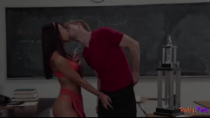 Gorgeous schoolgirl saw her teacher naked and decided to cheat on him with him, anytime