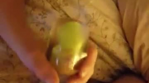 Old Vyvorzo jerking off his cock in the bedroom