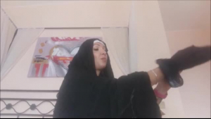 Sinful Latina nun spreads her legs and rides a young cock.