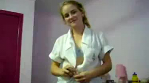 The blonde cutie mounting a cock host.